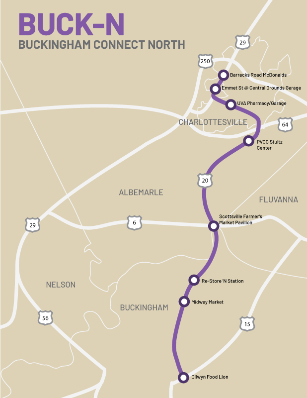 Buckingham North CONNECT route